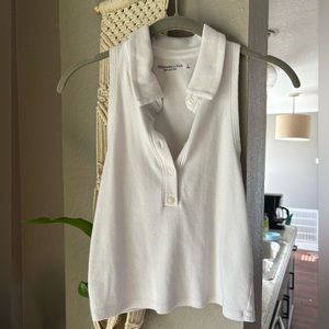 A&F Cropped polo top